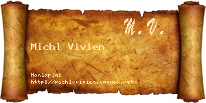 Michl Vivien névjegykártya